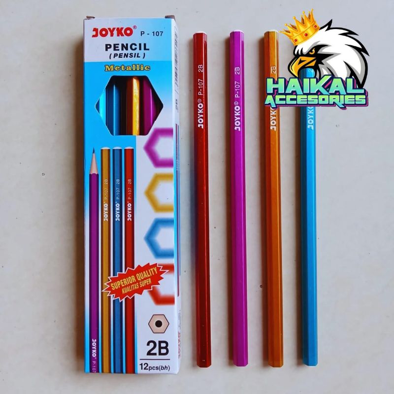 

Pensil Joyko 2B P-107 Perlusin Isi 12pcs Paket Hemat Untuk Usaha