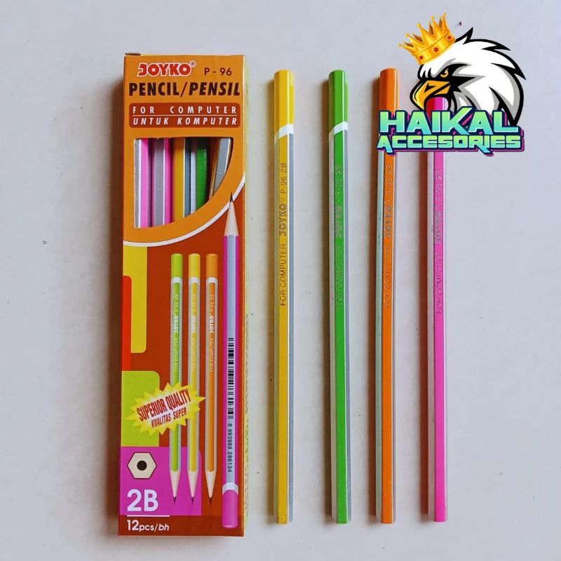 

Pensil Joyko 2B P-96 Perlusin Isi 12pcs Paket Hemat Untuk Usaha