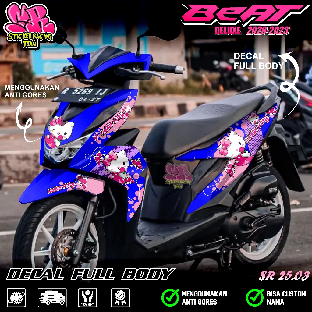 COD Sticker Decal Full Body Honda Beat Street Tahun 2020 2021 2022 2023 Sticker Beat Deluxe Gambar H