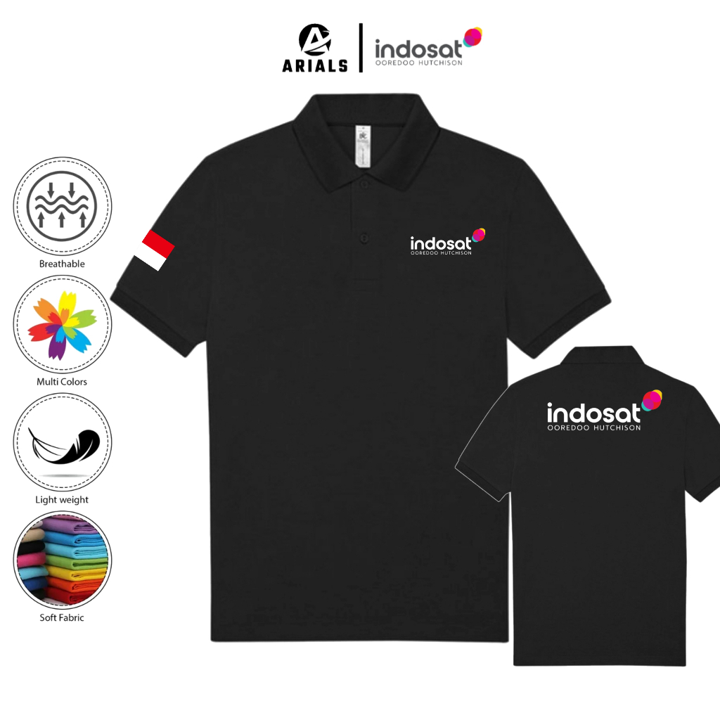 Arials Polo shirt Baju Kaos Kerah Indosat Ooredoo Hutchison