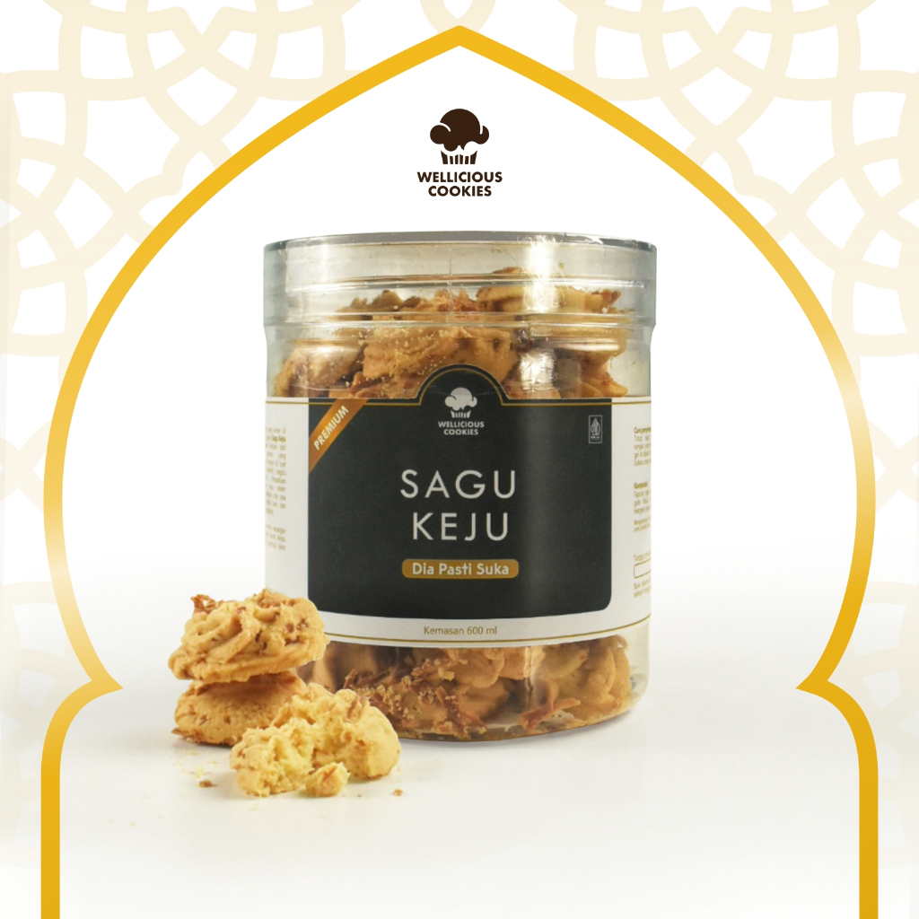 

Kue Kering Sagu Keju Cookies Premium Hampers, Hantaran, Hadiah Hari Raya Toples Tabung 600 ml