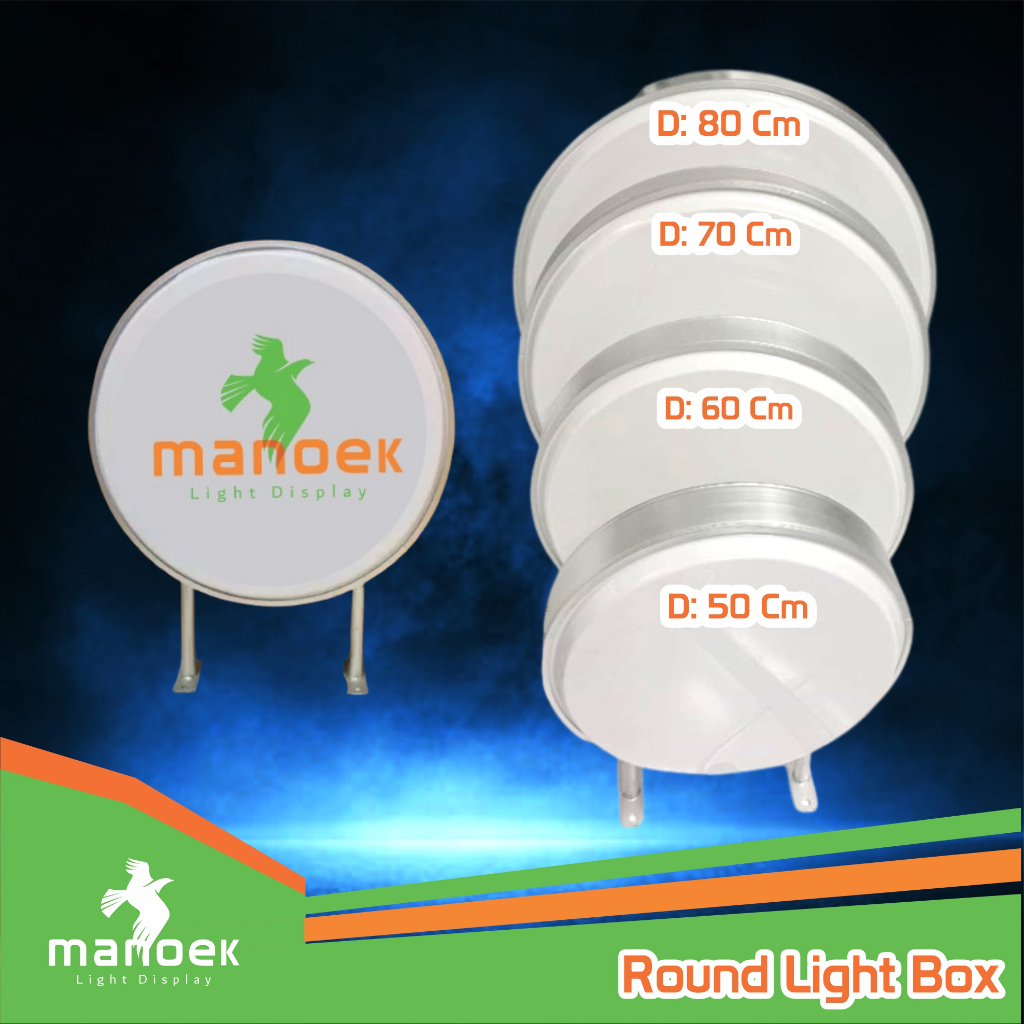Round Light Box/Neon Box Bulat/Light Box/Neon Bulat/Neon Box bulat 2sisi/Capsul Light RF115 Vacuum