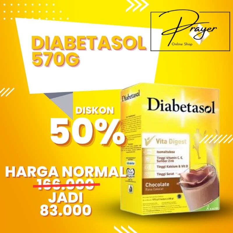 

DISKON 50% DIABETASOL SUSU 570g CHOCOLATE