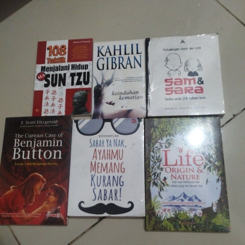 108 Taktik sun tzu, Sam Dan Sara, Keindahan kematian Kahlil gibran, the curious case of Benjamin but