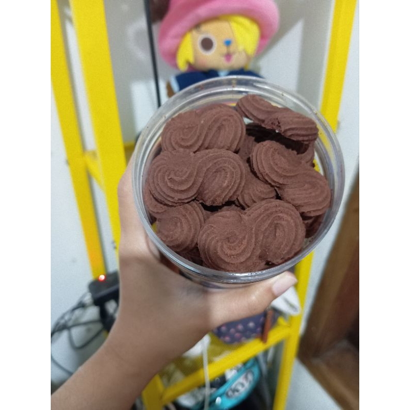 

kue semprit jadul rasa coklat