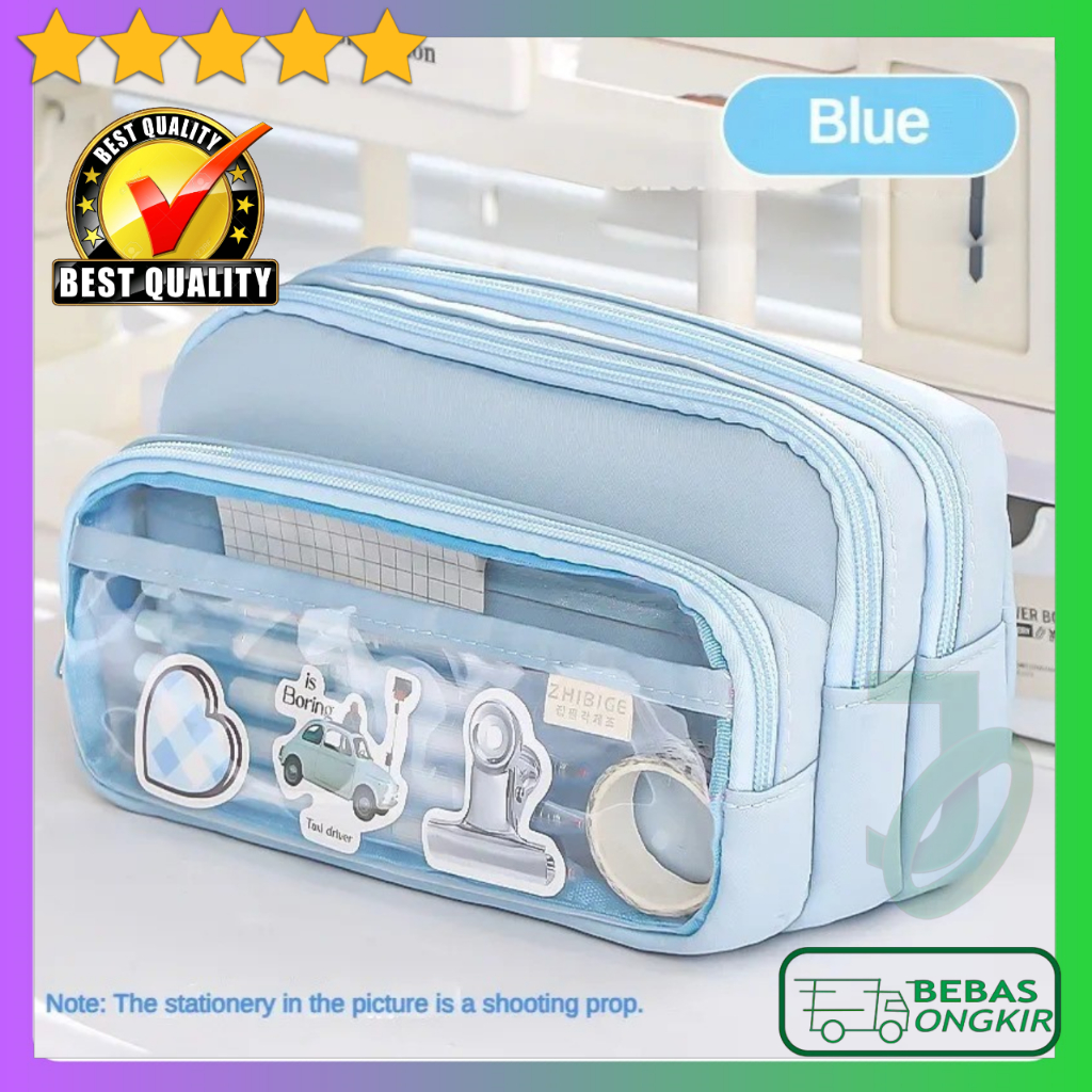 

Tempat Pensil Multi Layer Pencil Case Compact Pouch Stationary ZHIBIGE ZH21