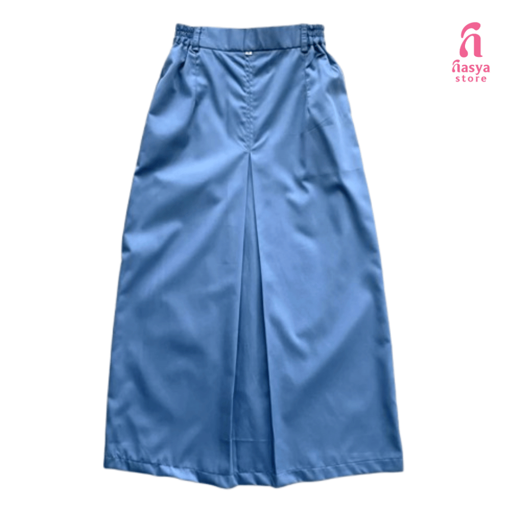Seragam Sekolah Rok Span Panjang Belah Tengah Abu - Abu SMA Pinggang Karet Rok Span Abu-Abu SMA/SMK