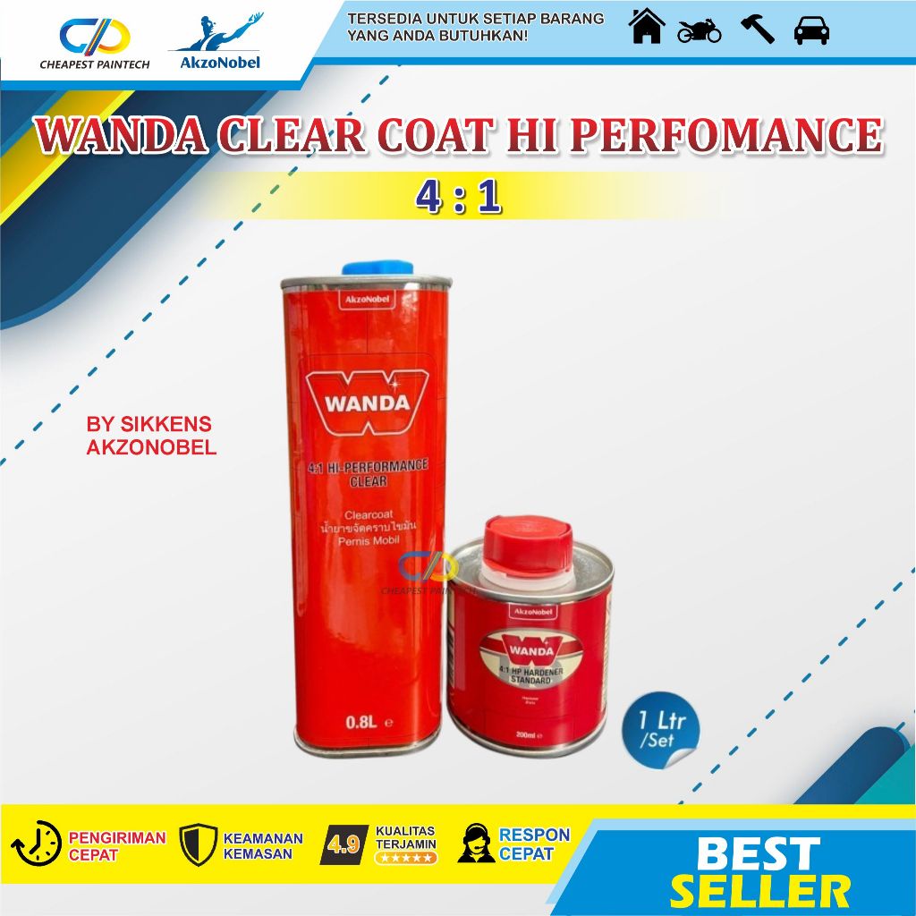 WANDA CLEAR COAT HI PERFORMANCE 4:1 BY SIKKENS AKZONOBEL