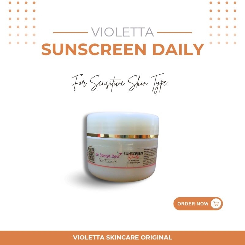 (100% ORI) VIOLETTA SUNSCREEN DAILY - dr. Soraya Devi Skincare