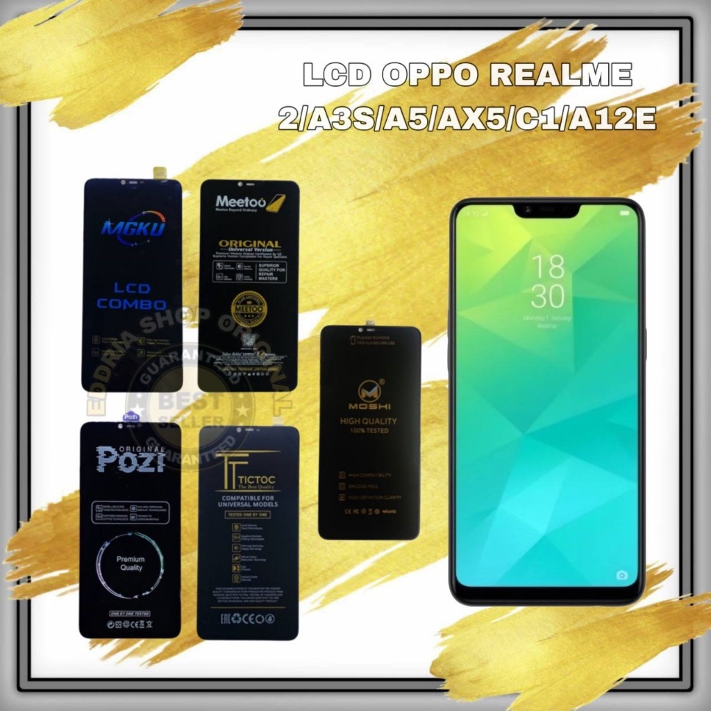 LCD TOUCHSCREEN OP REL 2-A3S-A5-AX5-C1-A12E BLACK ORIGINAL BARU