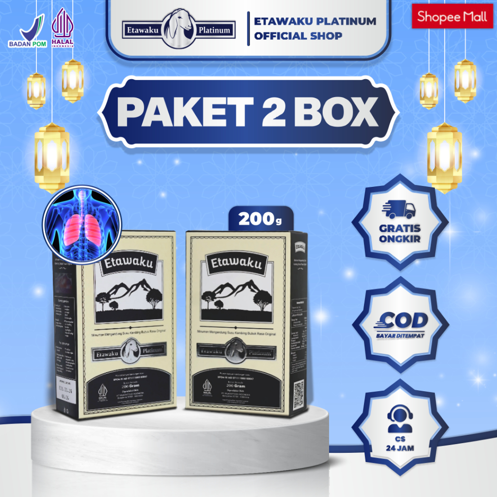 

Etawaku Platinum Paket 2 Box - Susu Kambing Murni & Krimer Bubuk
