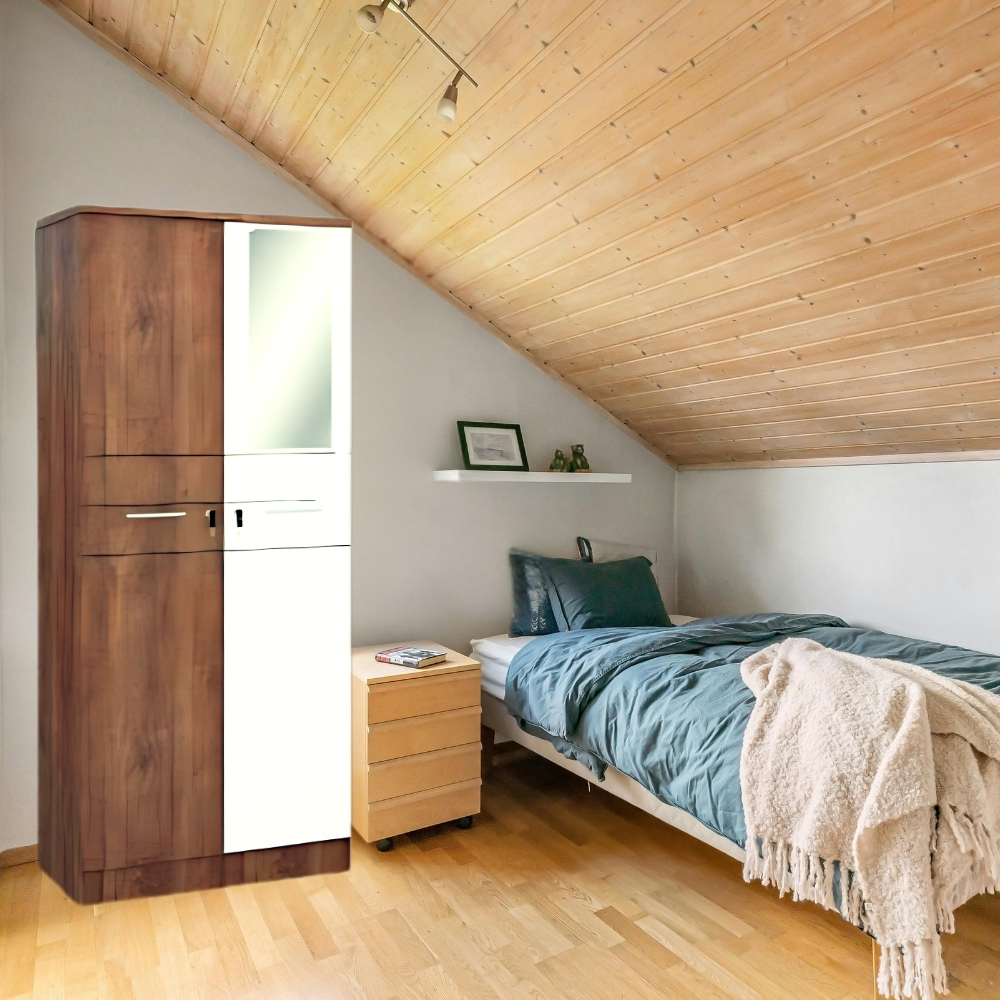 RAMYA FURNITURE LP 205 SW (Lemari Pakaian 2 Pintu Swing Cermin)