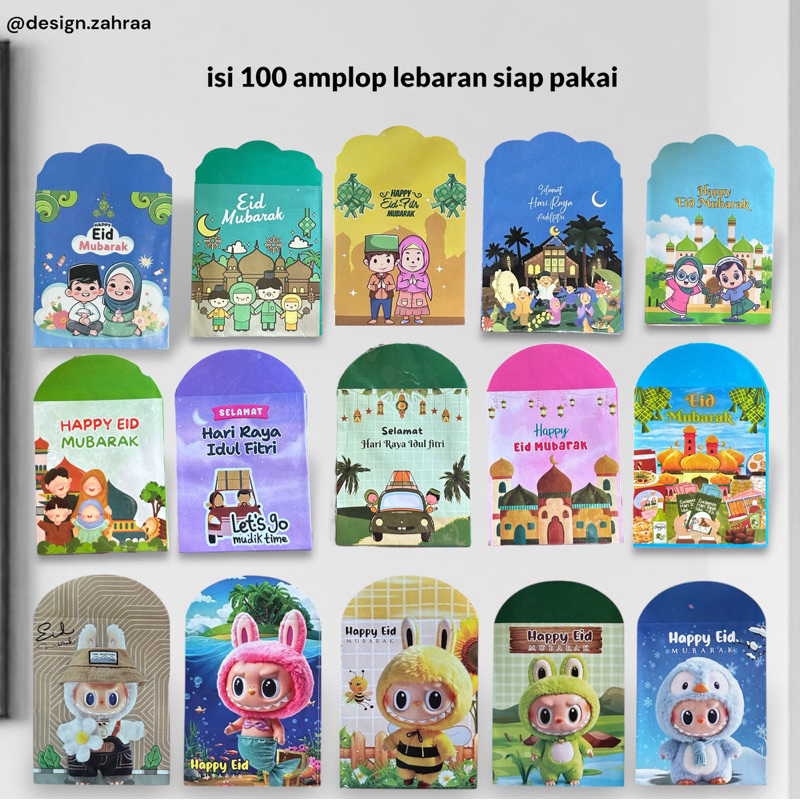 

Paket Usaha Amplop Lebaran isi 10 Amplop || Siap Pakai || Labubu Series, Muslim Series, ATM Series