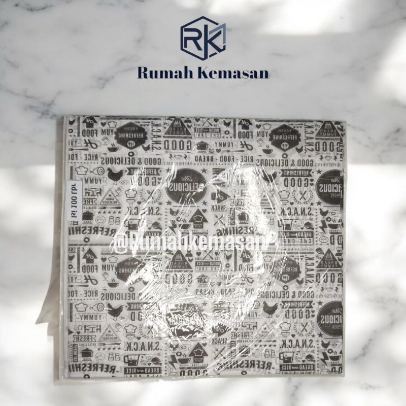 [100 LEMBAR] MG PAPER MOTIF KORAN | KERTAS NASI KFC MOTIF