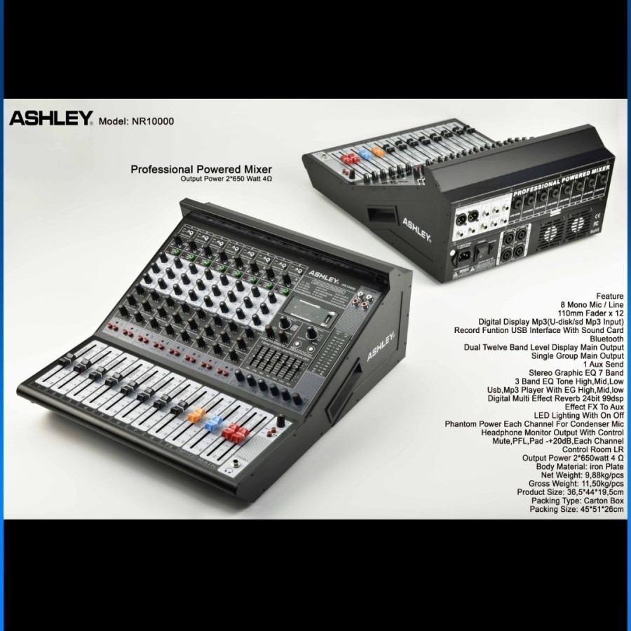 power mixer Ashley NR10000 NR 10000 ORIGINAL