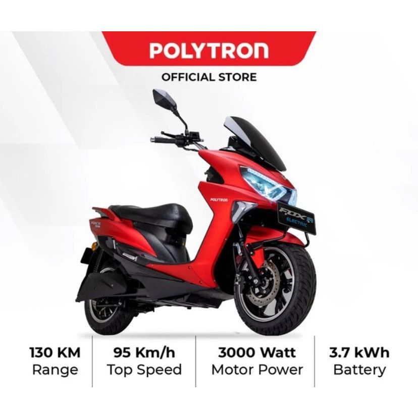 SUBSIDI POLYTRON FOX R Motor Listrik Sepeda Motor Listrik Garansi Polytron - OTR Jabodetabek