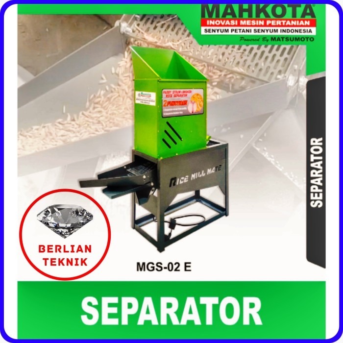 Rice Separator MGS-02 E Ayakan beras Alat pemisah Kotoran Beras
