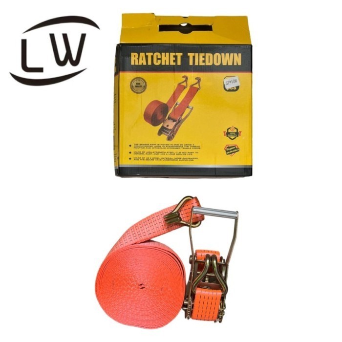 RATCHET TIE DOWN CARGO LASHING BELT/ CARGO STRAP 5 TON 12 METER