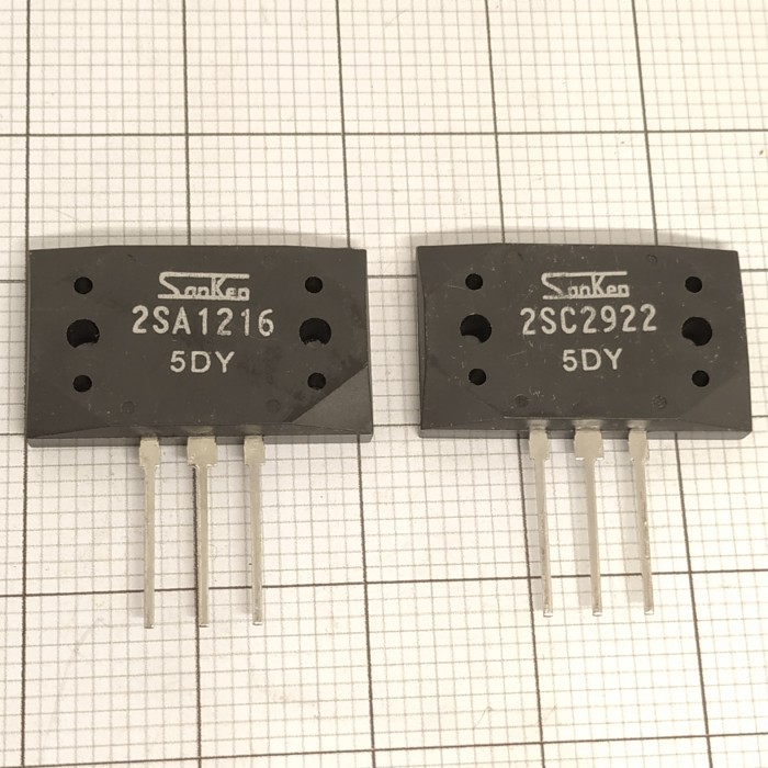 Transistor 2SA1216 2SC2922 5DY Sanken Original / A1216 C2922 SK Power Amply Asli / SA1216 SC2922 5DY