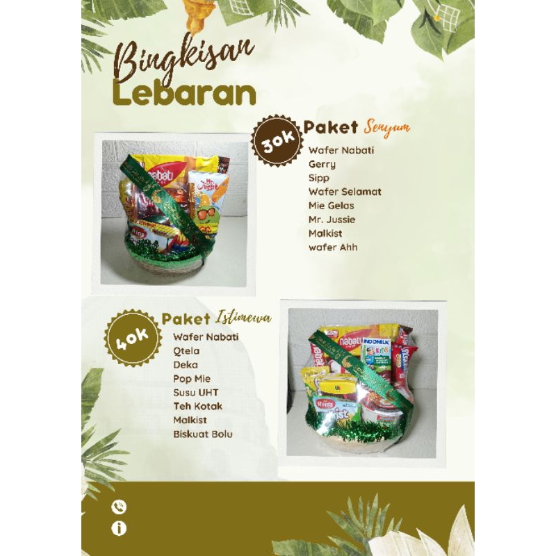 

Parcel Hampers Lebaran cocok banget buat gift di hari raya (mohon untuk membaca deskripsi) free kartu ucapnnya lebaran