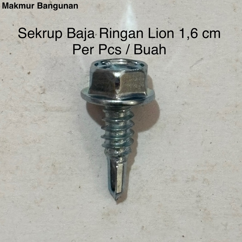 Sekrup Baja Ringan 10 x 16 Lion | Baut Roofing Seng Spandex Baja Ringan | Baut Sekrup