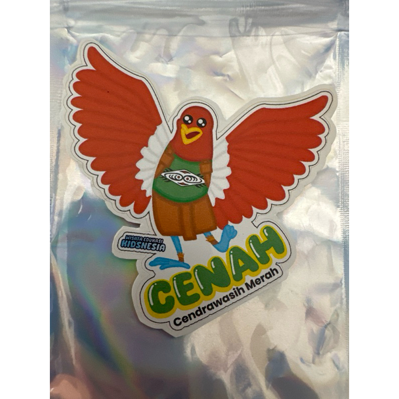

Stiker Unik Karakter Cendrawasih Merah Wisata Edukasi