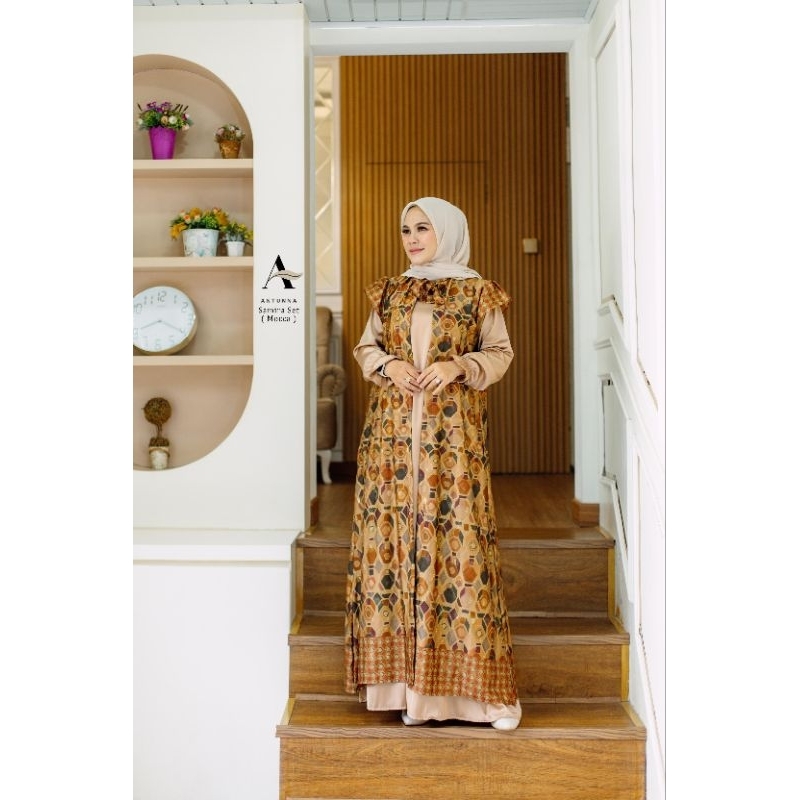 Gamis Samira Set By Antunna Gamis Dress Wanita Murah Elegant