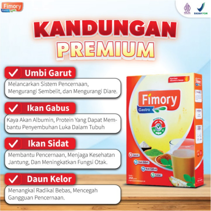 Fimory Gastro - Minuman Sereal Ekstrak Umbi Garut pereda Maag