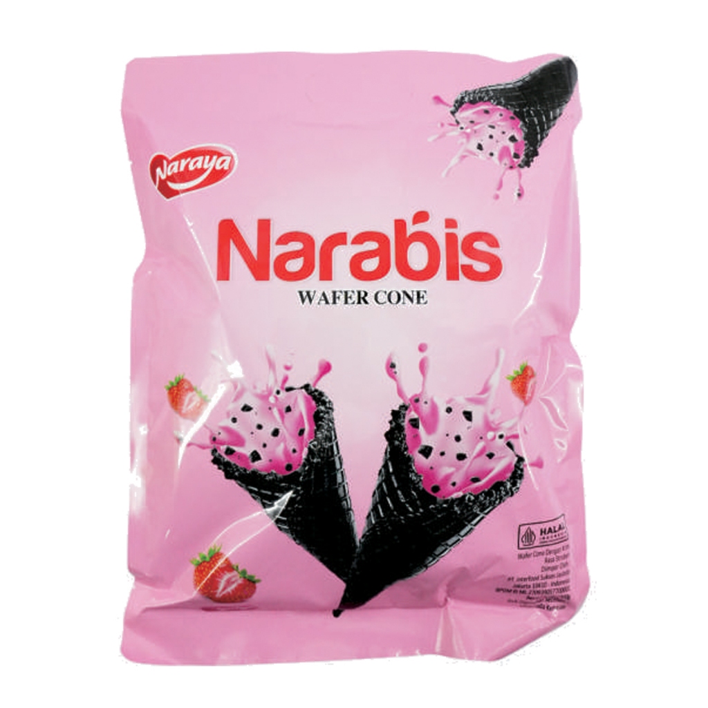 

NARAYA NARABIS WAFER CONE 220g STRAWBERRY