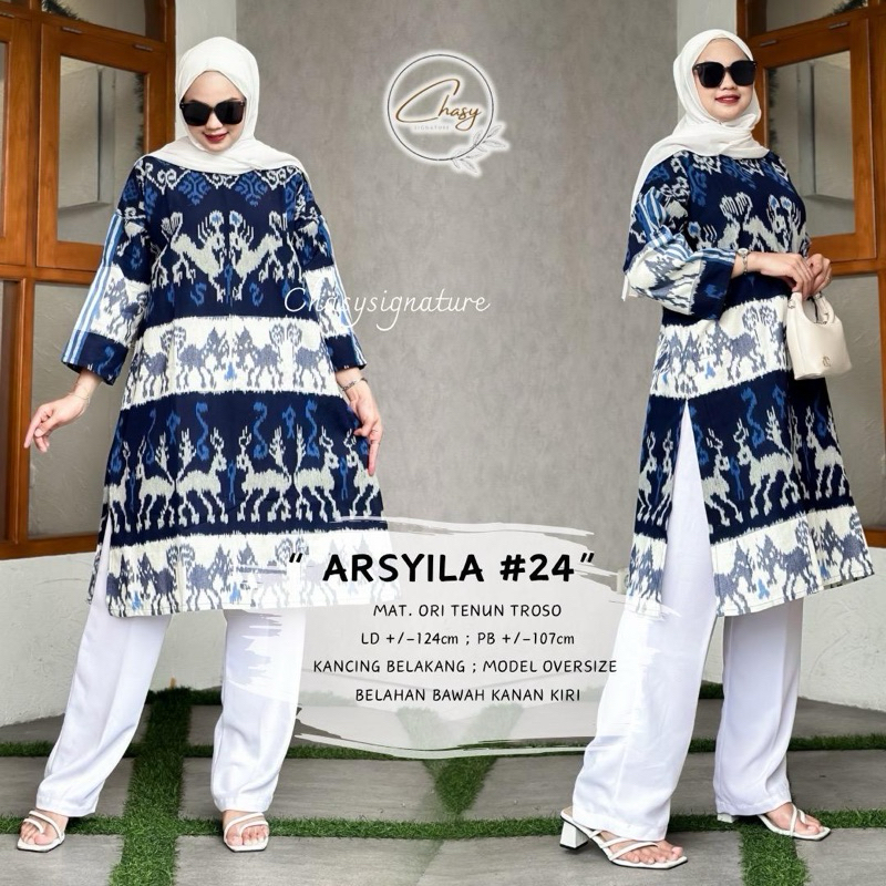 ARSYILA BY CHASY / TUNIK TENUN TROSO / TUNIC TENUN TROSO / OVERSIZED TUNIC / TUNIK JUMBO / TUNIK MOT