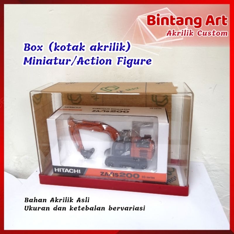 Box Miniatur akrilik / Box Action figure akrilik / Kotak mainan akrilik