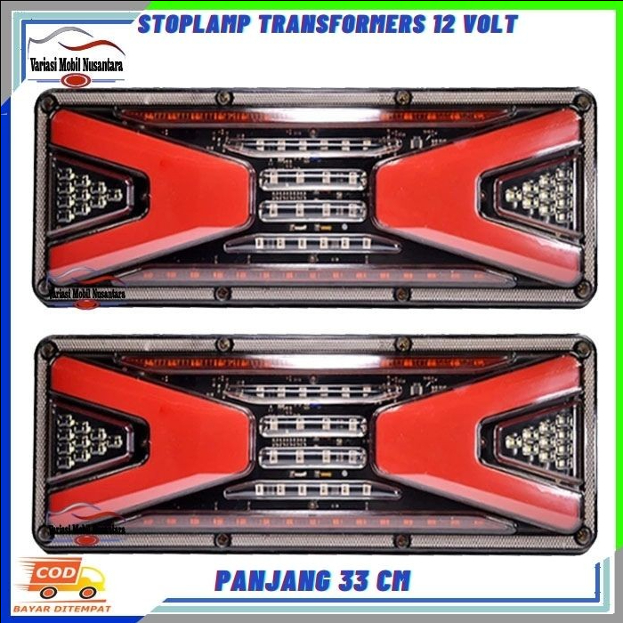 Lampu Led Stoplamp Stop lamp Rem Sein Sen Rem Belakang Variasi Mobil Dyna Canter Truk Truck 12 Volt