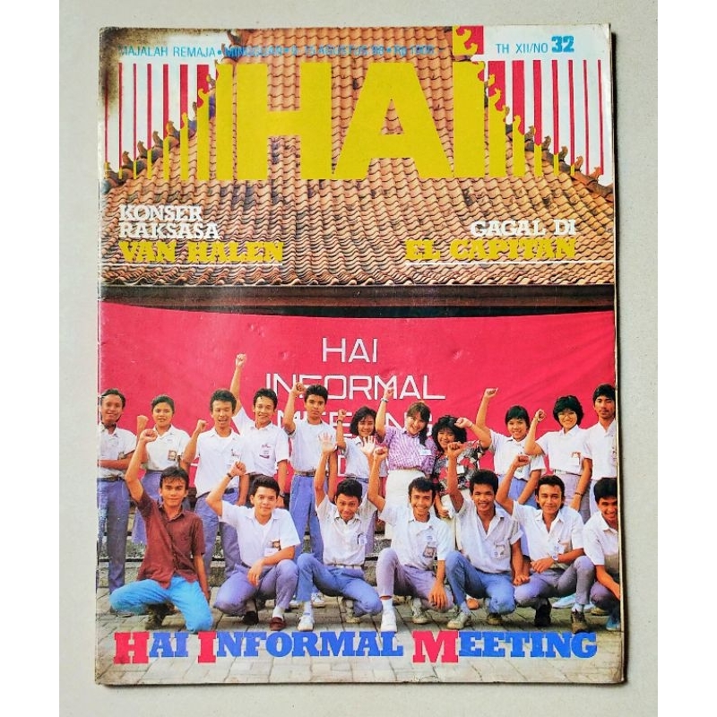 Majalah Hai 9 - 15 Agustus 1988 : ada Pin Up Iwan Fals chord lagu Buku Ini Aku Pinjam - Van Halen - 