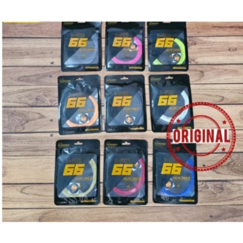 SENAR RAKET BADMINTON HUNDRED HNDRD 66 x-pro/66x pro original 0.66mm