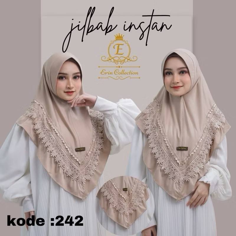 JILBAB INSTAN JERSEY/JILBAB RENDA INSTAN/JILBAB RENDA MEWAH