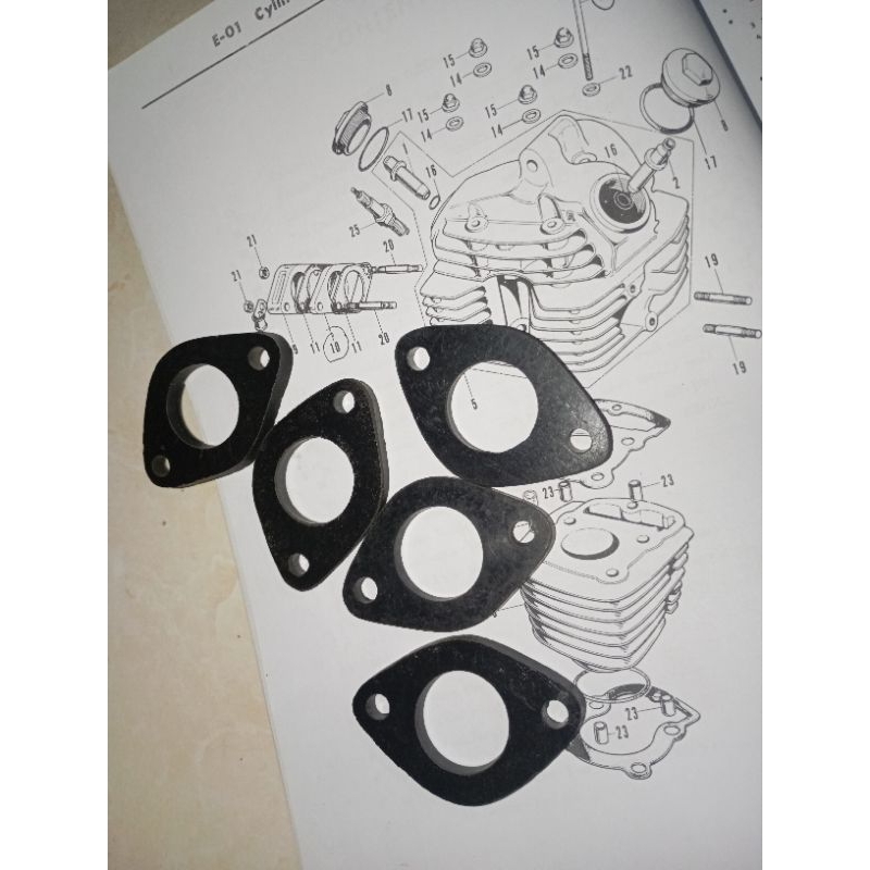 ebonit manipol intake karburator karbu honda cb cb100 cb125 nos