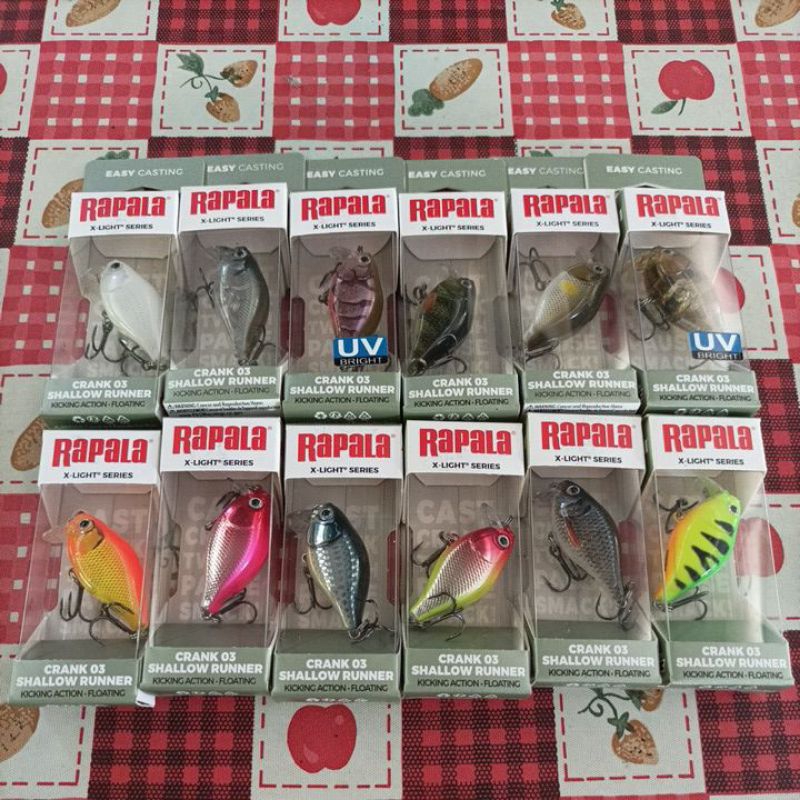 UMPAN RAPALA X-LIGHT CRANK 03 SHALLOW RUNNER FNCS-3 FLOATING CRANKBAIT UL SERIES