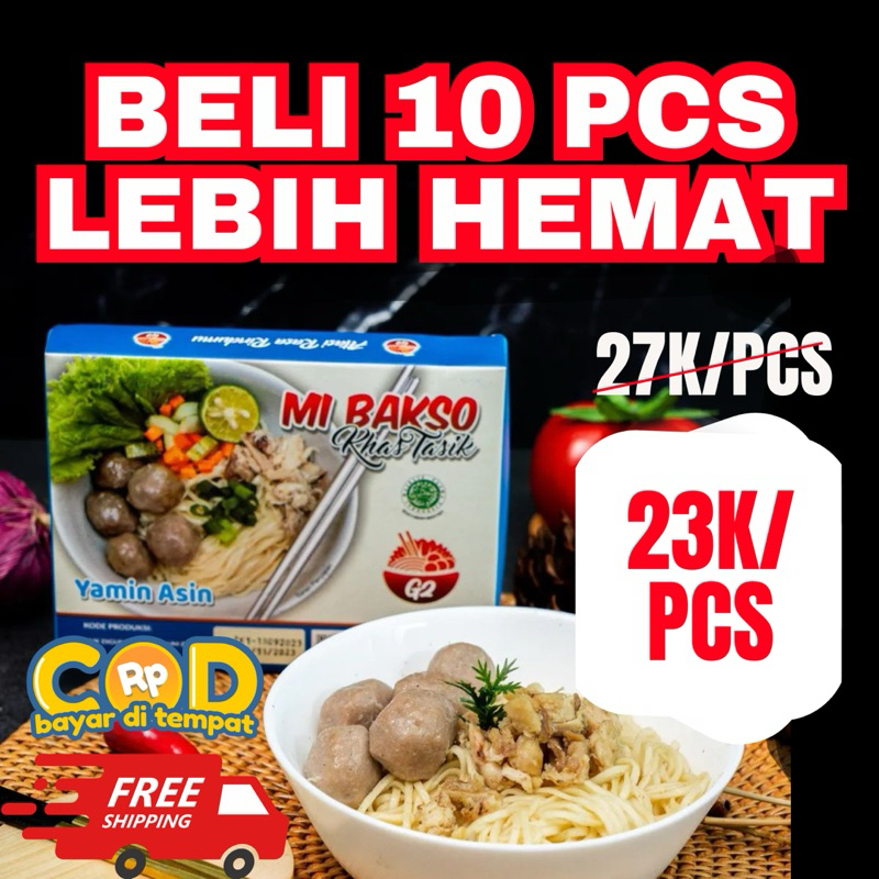 

PAKET HEMAT 10 PCS Mie Baso Khas Tasik G2 Oleh Oleh Tasik