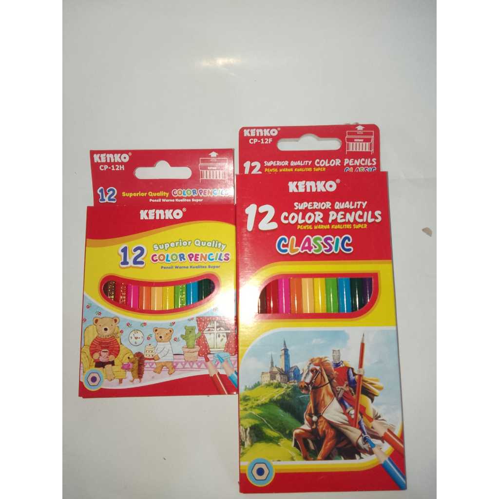 

KENKO Pensil Warna 12 Warna (Panjang & Pendek) – Color Pencil Berkualitas