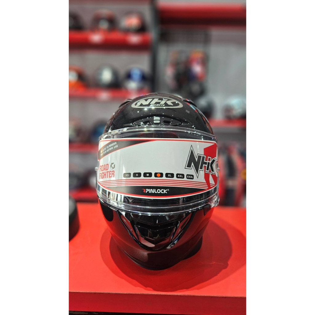 Helm Motor Full Face - NHK GP-R Tech Race Solid Special Edition Black Gloss