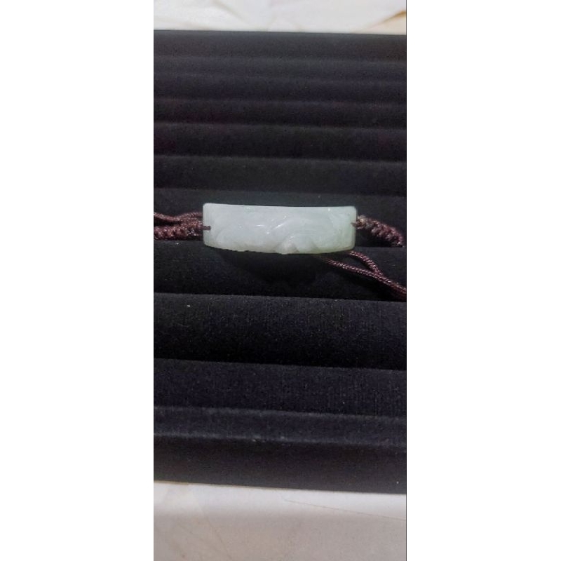 gelang tali giok putih hijau, jadeice , giokburma