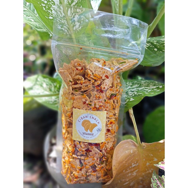 

Basreng pedas Chili oil daun jeruk renyah cikruh kemasan 250gram