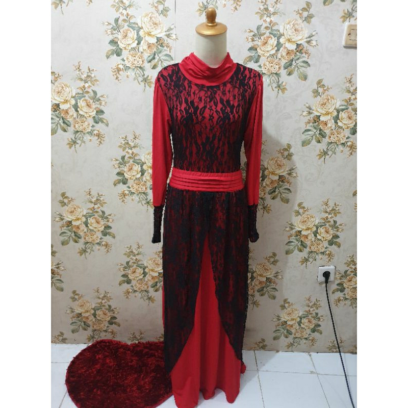Long dress brokat