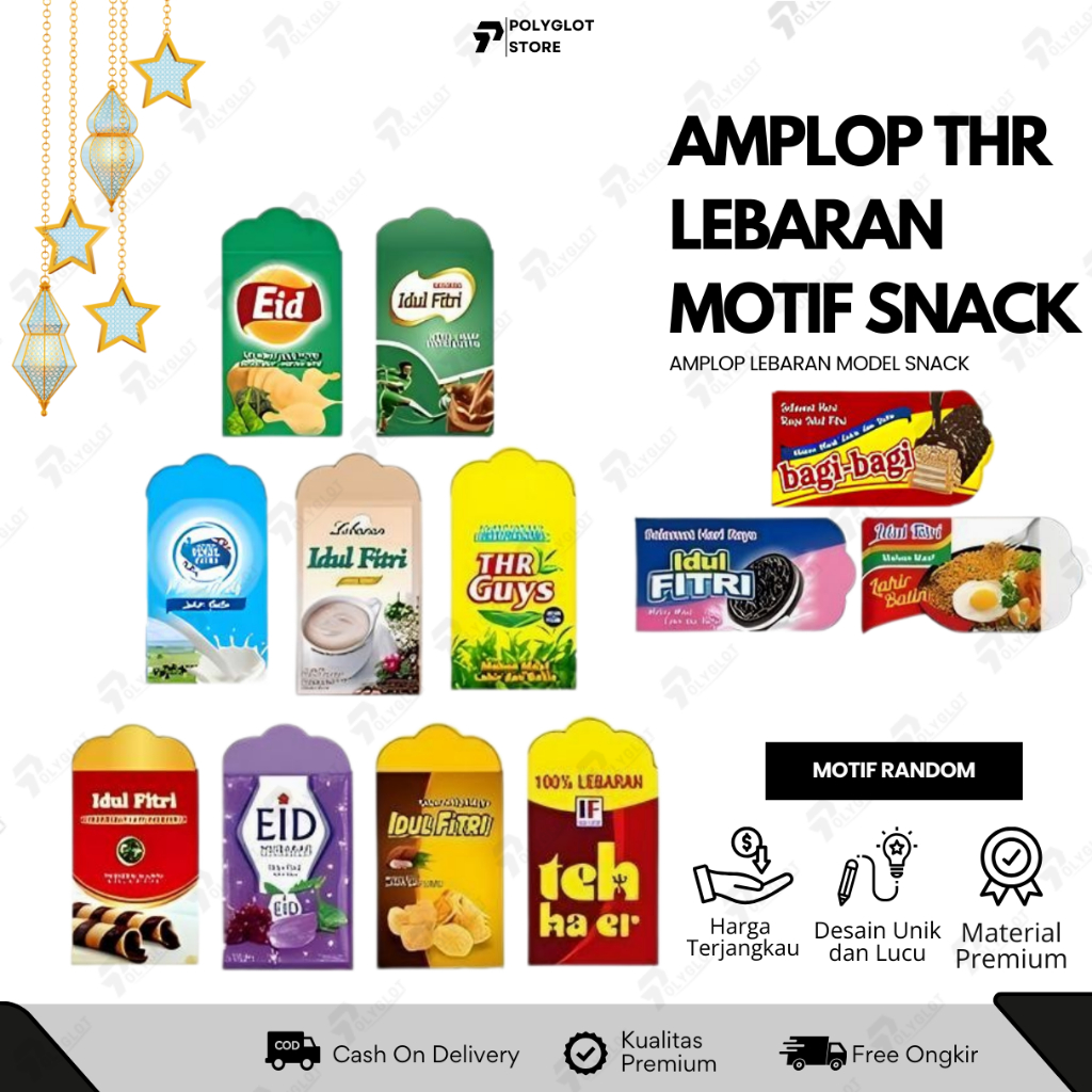 

Angpao Lebaran SNACK Amplop Lebaran 2025 Karakter Lucu Murah 10 PCS