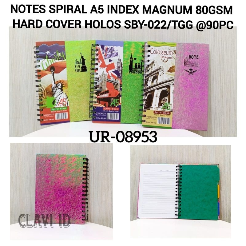 

8953/NOTEBOOK SPIRAL A5 FANCY HARDCOVER