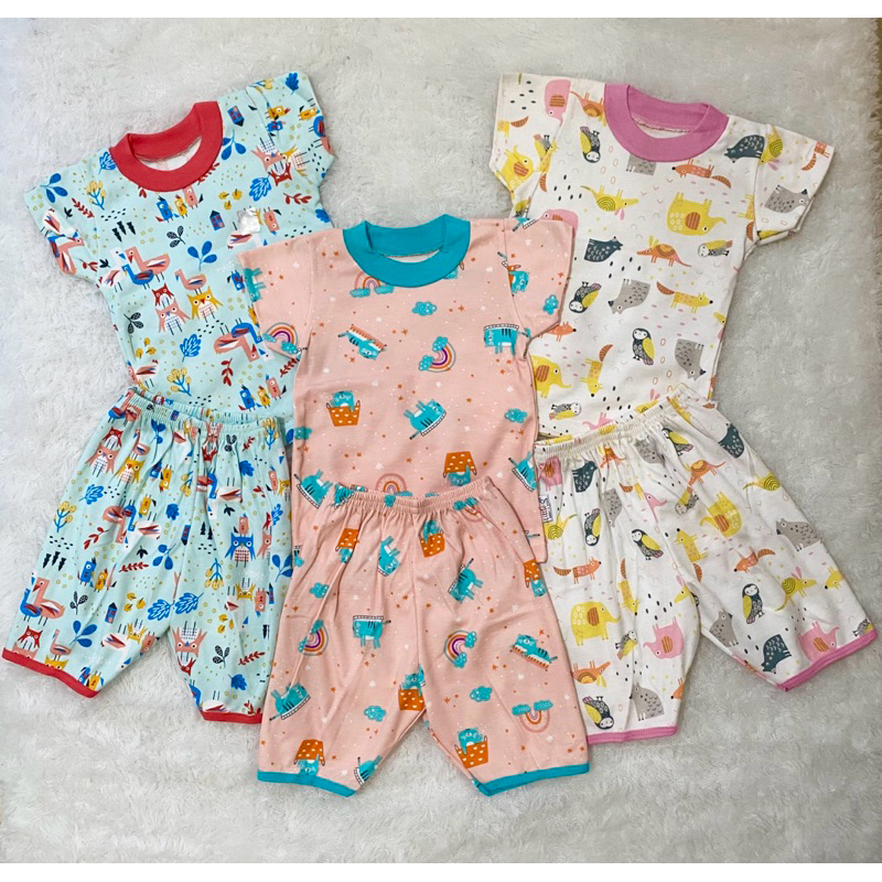 Little Q - Setelan Baju Kaos Anak Bayi Ukuran S-XXL (3 bln - 4 thn)