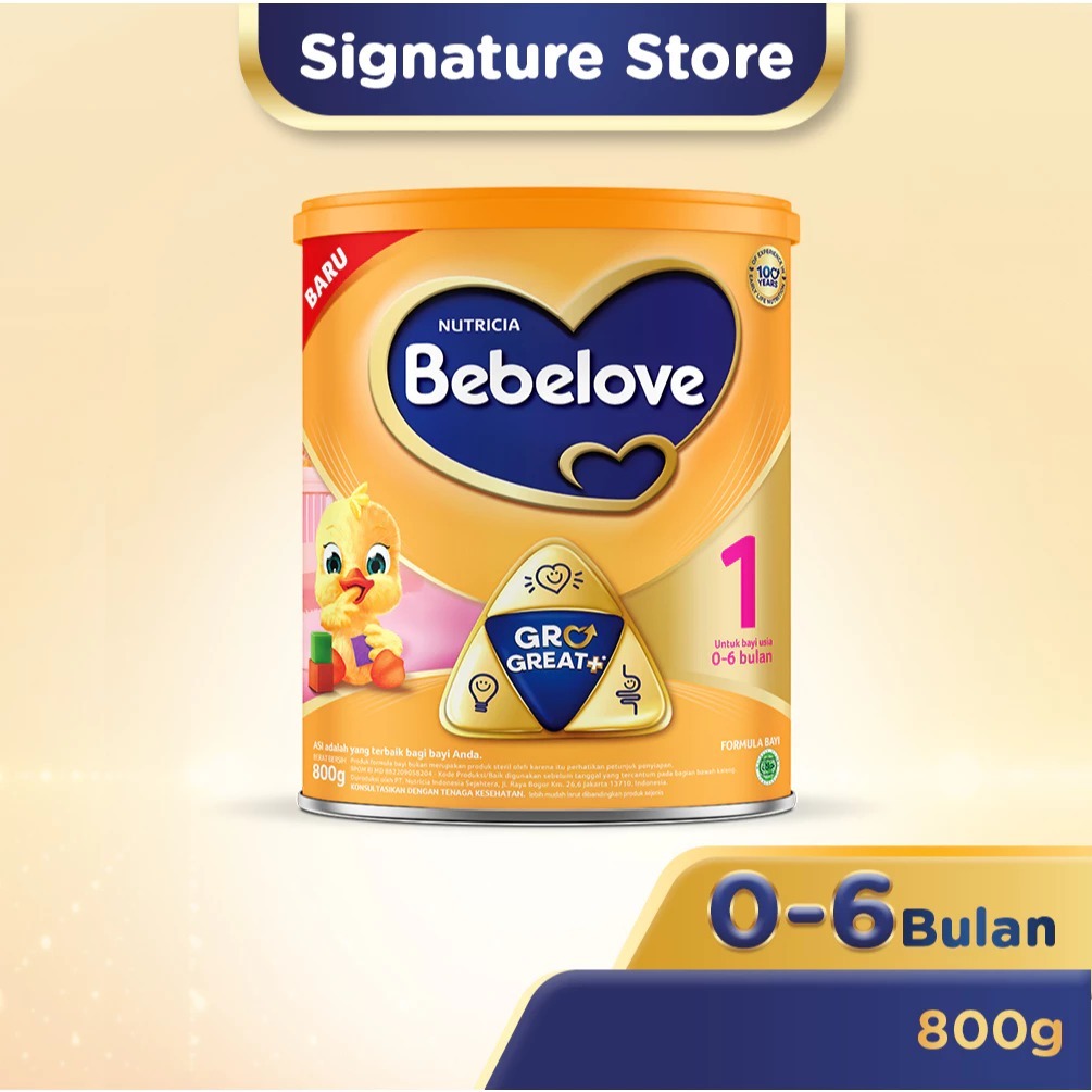 

BEBELOVE Nutricia Gro Great+ 1 Untuk Bayi 0-6 Bulan Kemasan 800g