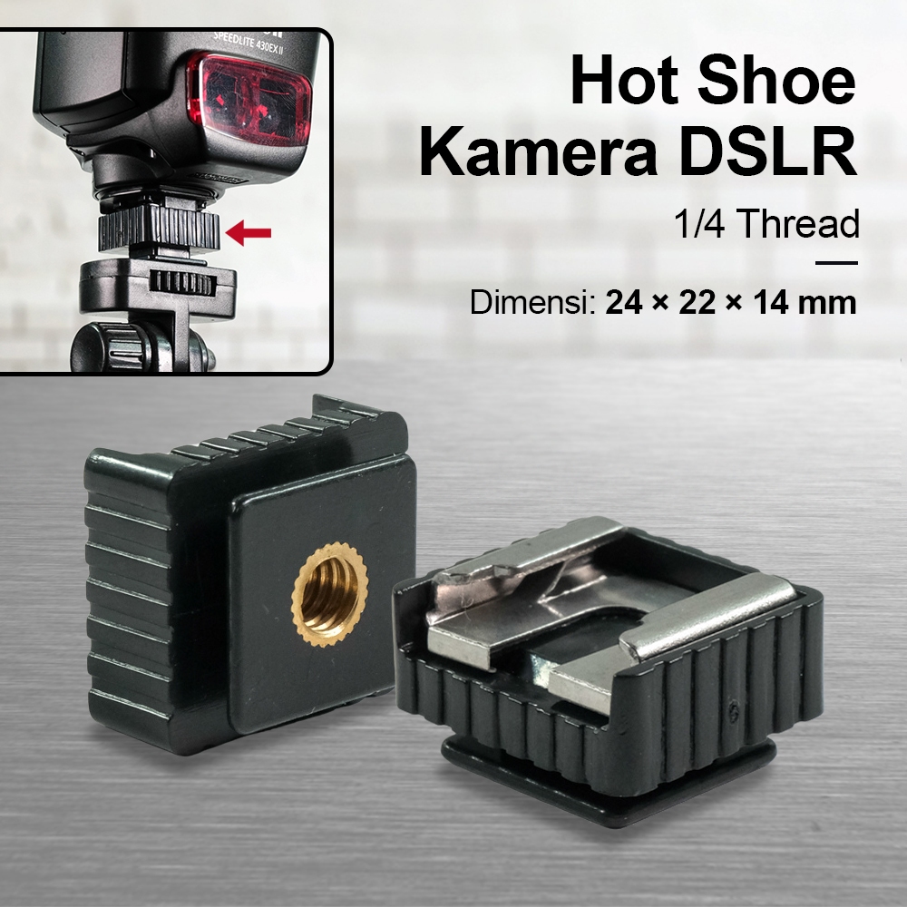 Hot Shoe Kamera DSLR 1/4 Inch Thread Tripod Light Stand Hotshoe Universial Camera Level Tutup Flash 