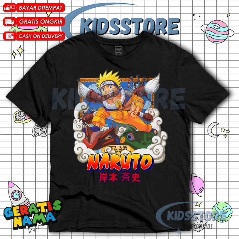 (BISA COD) Kaos Anak NARUTO MODE SAGE NARUTO SHIPPUDEN NARUTO HOKAGE - Baju Anak NARUTO  T-Shirt Fas