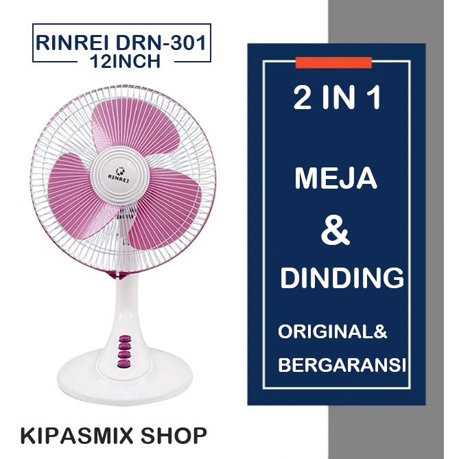 COD Kipas 12 Inch Angin Meja Bisa Swing Kanan Kiri Duduk Mastap 12in Desk Fan Ukuran (30 Cm) Jamin 2